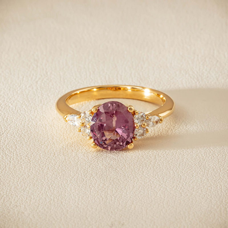 18ct Yellow Gold 2.49ct Padparadscha Sapphire Oriana Ring - Ring - Walker & Hall