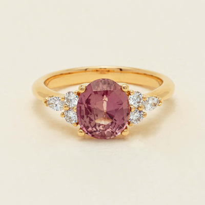 18ct Yellow Gold 2.49ct Padparadscha Sapphire Oriana Ring - Ring - Walker & Hall
