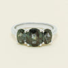 18ct White Gold 4.31ct Green Sapphire Odyssey Ring - Ring - Walker & Hall