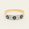 Deja Vu 18ct Bi-Tone Gold .50ct Sapphire & Diamond Ring