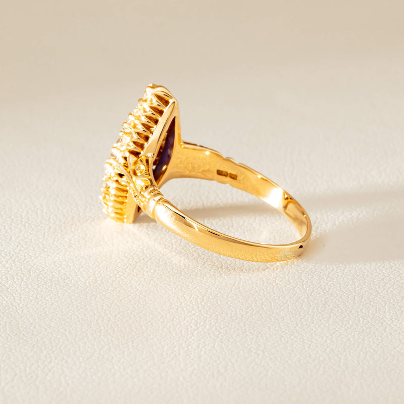 Deja Vu 18ct Yellow Gold .50ct Sapphire Marquise Ring - Ring - Walker & Hall