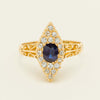 Deja Vu 18ct Yellow Gold .50ct Sapphire Marquise Ring - Ring - Walker & Hall