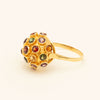 Vintage 18ct Yellow Gold Gem-Set Sputnik Ring