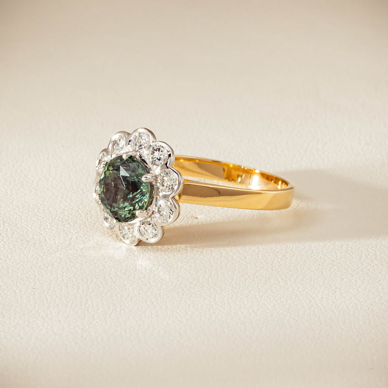 Deja Vu 18ct Yellow Gold 2.20ct Green Sapphire Ring - Ring - Walker & Hall