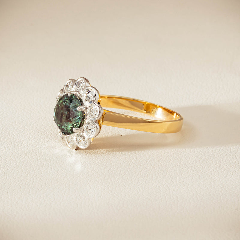 Deja Vu 18ct Yellow Gold 2.20ct Green Sapphire Ring - Ring - Walker & Hall