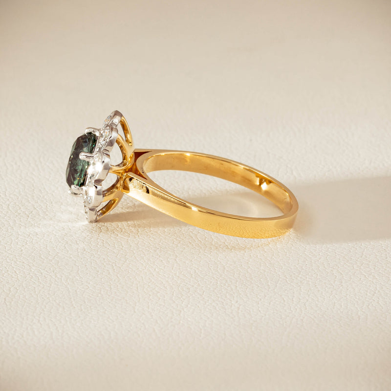 Deja Vu 18ct Yellow Gold 2.20ct Green Sapphire Ring - Ring - Walker & Hall