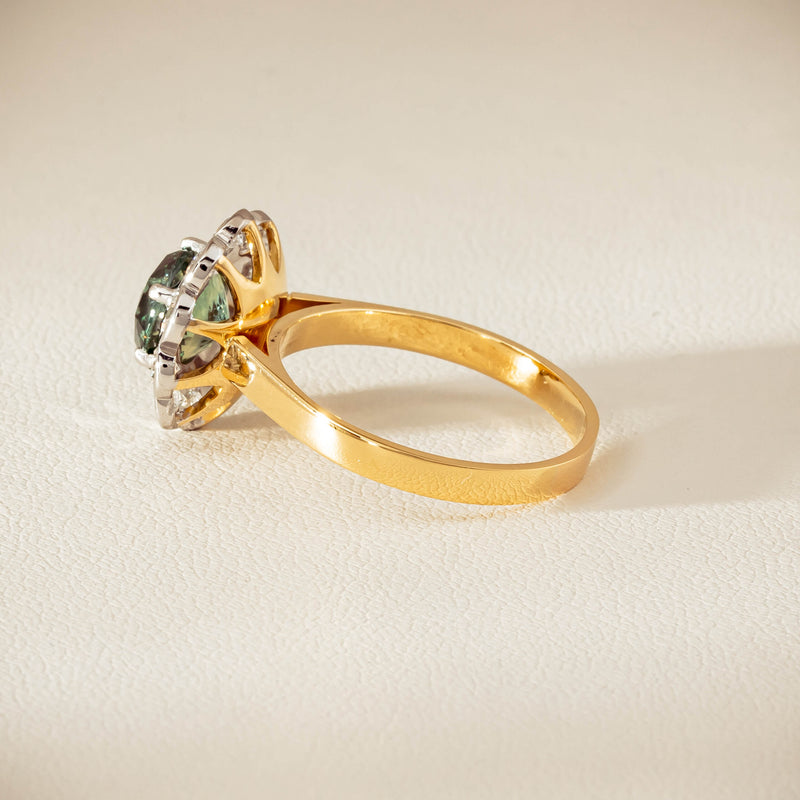 Deja Vu 18ct Yellow Gold 2.20ct Green Sapphire Ring - Ring - Walker & Hall