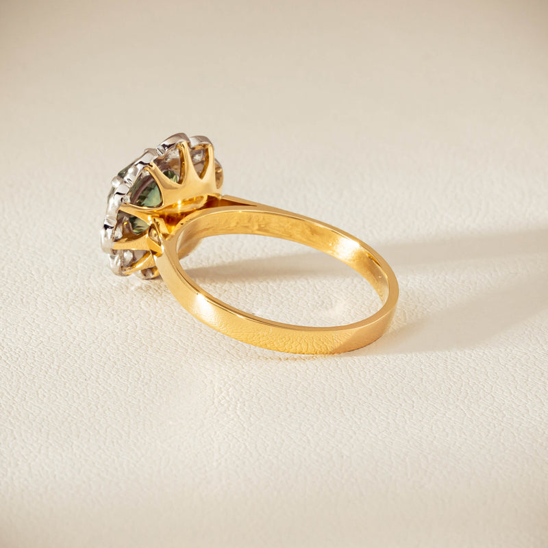 Deja Vu 18ct Yellow Gold 2.20ct Green Sapphire Ring - Ring - Walker & Hall