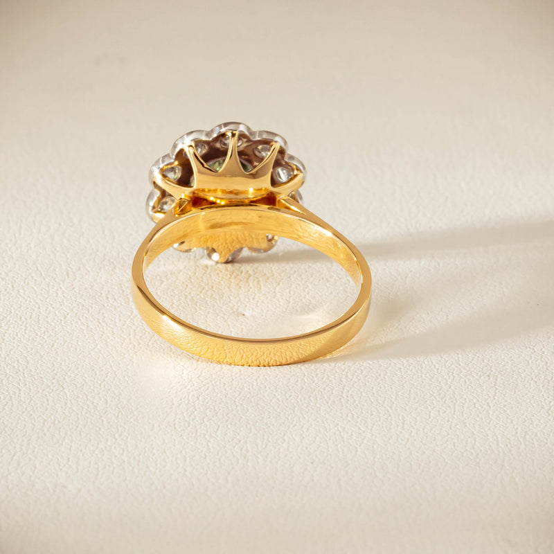 Deja Vu 18ct Yellow Gold 2.20ct Green Sapphire Ring - Ring - Walker & Hall