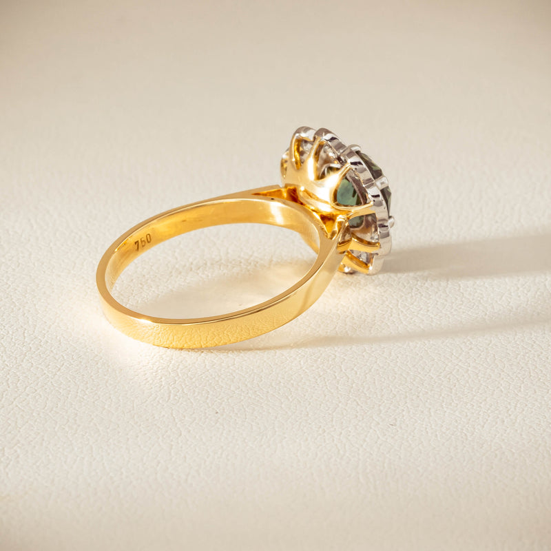 Deja Vu 18ct Yellow Gold 2.20ct Green Sapphire Ring - Ring - Walker & Hall