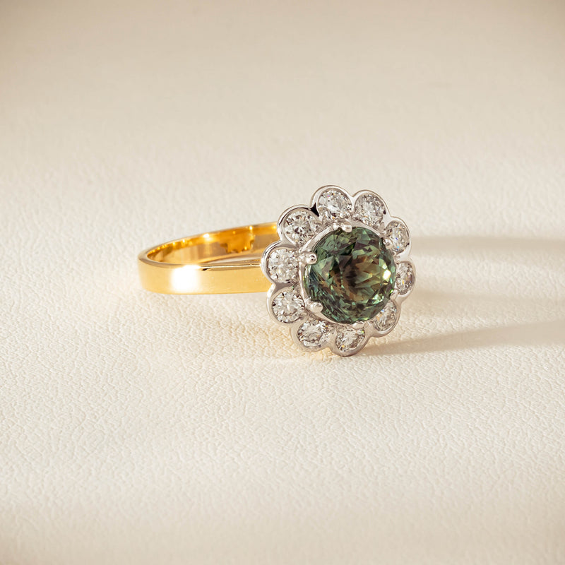 Deja Vu 18ct Yellow Gold 2.20ct Green Sapphire Ring - Ring - Walker & Hall