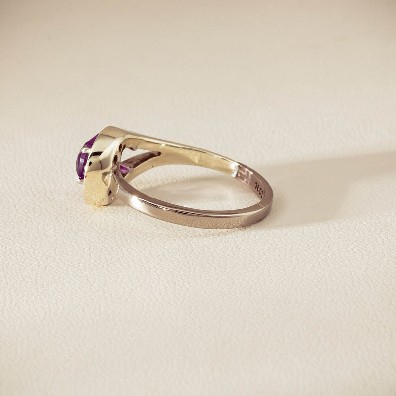 Deja Vu 18ct White Gold / Silver Amethyst & Diamond Ring - Ring - Walker & Hall
