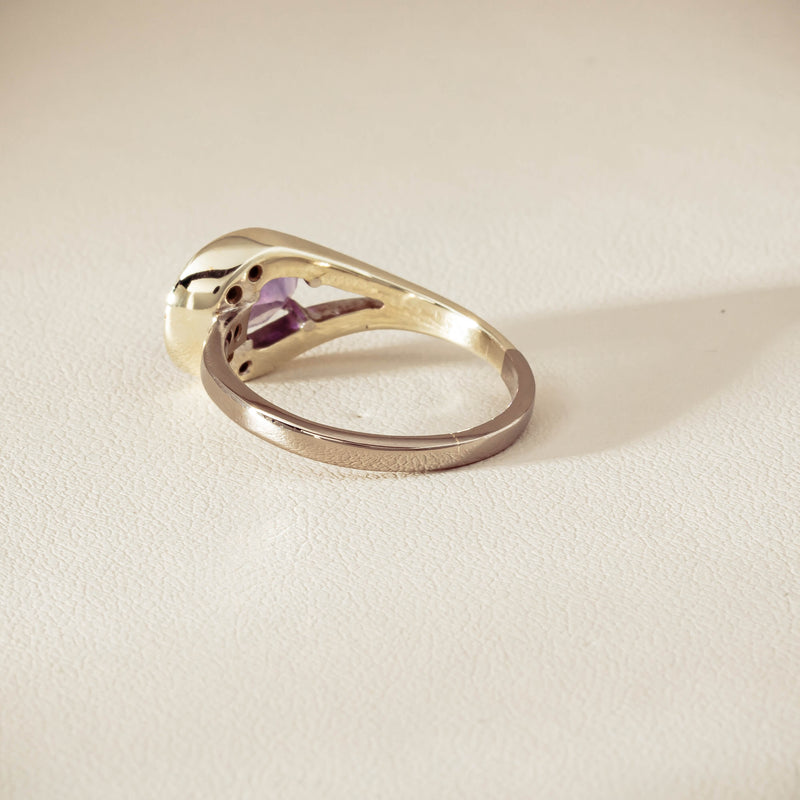 Deja Vu 18ct White Gold / Silver Amethyst & Diamond Ring - Ring - Walker & Hall