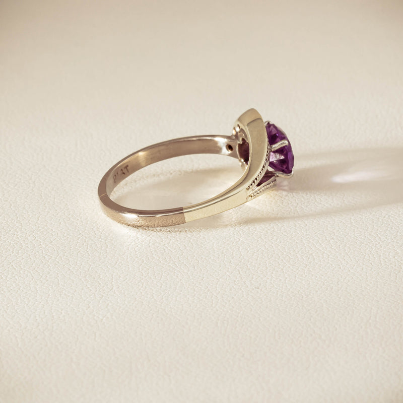 Deja Vu 18ct White Gold / Silver Amethyst & Diamond Ring - Ring - Walker & Hall