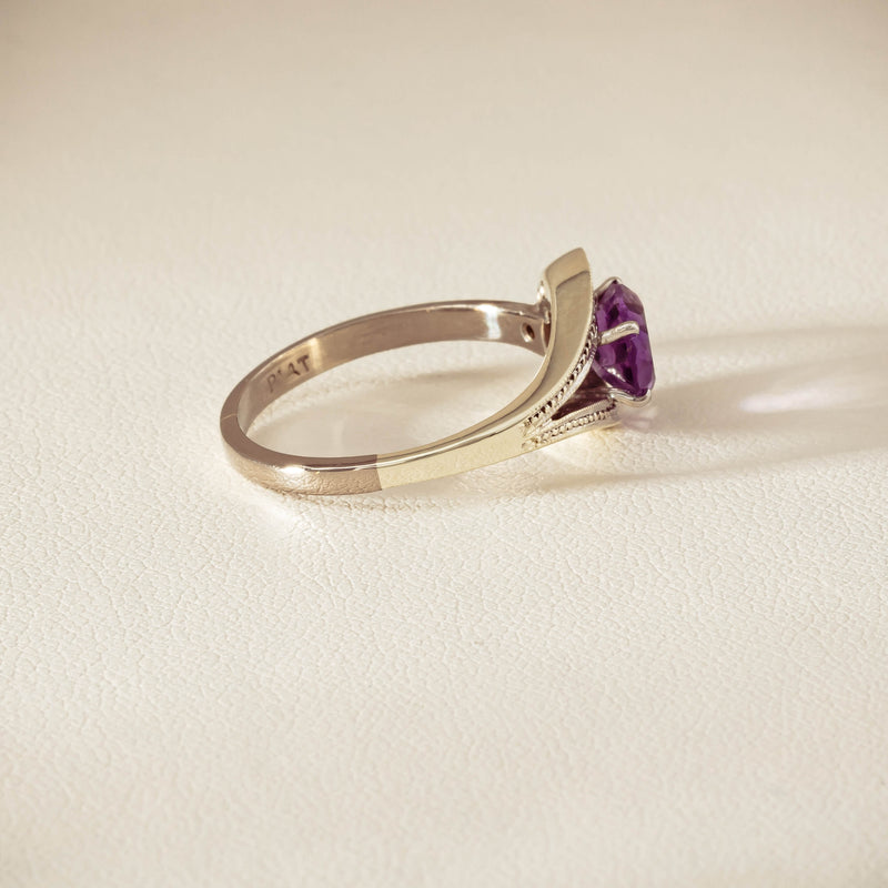 Deja Vu 18ct White Gold / Silver Amethyst & Diamond Ring - Ring - Walker & Hall
