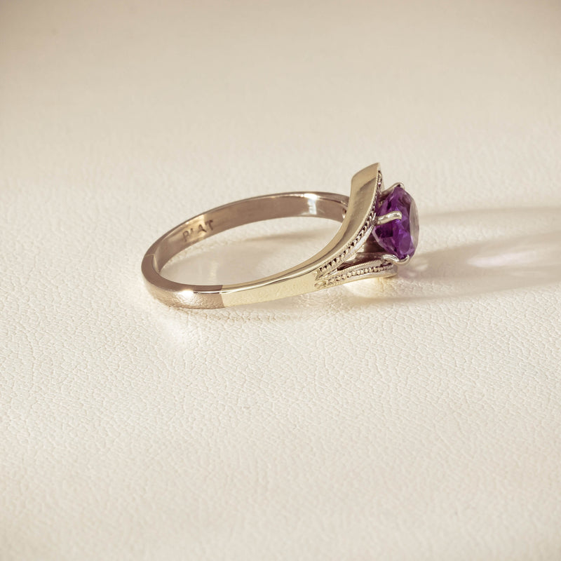 Deja Vu 18ct White Gold / Silver Amethyst & Diamond Ring - Ring - Walker & Hall