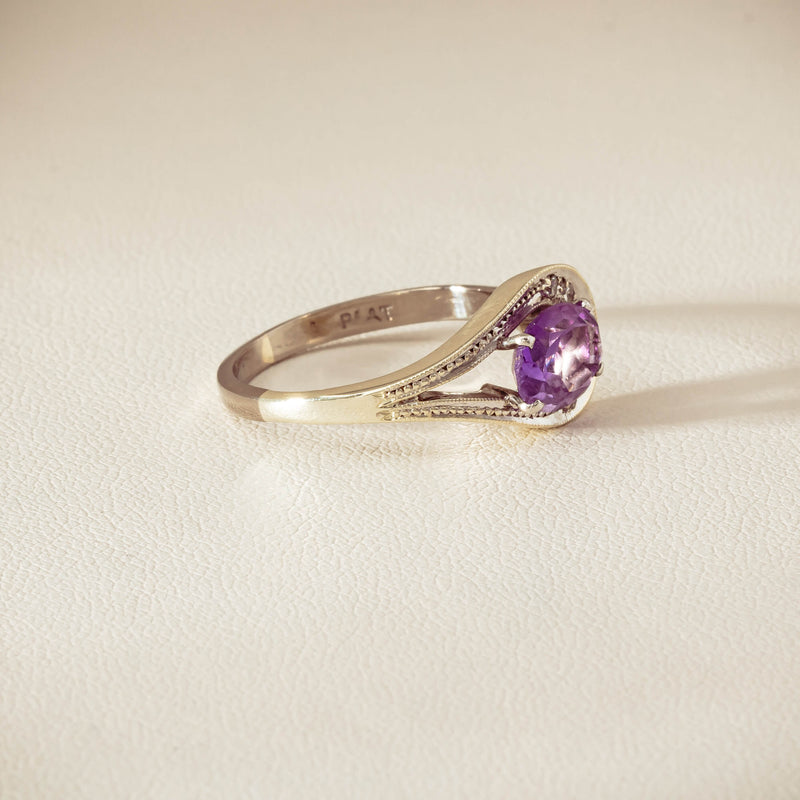 Deja Vu 18ct White Gold / Silver Amethyst & Diamond Ring - Ring - Walker & Hall