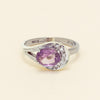 Deja Vu 18ct White Gold / Silver Amethyst & Diamond Ring - Ring - Walker & Hall
