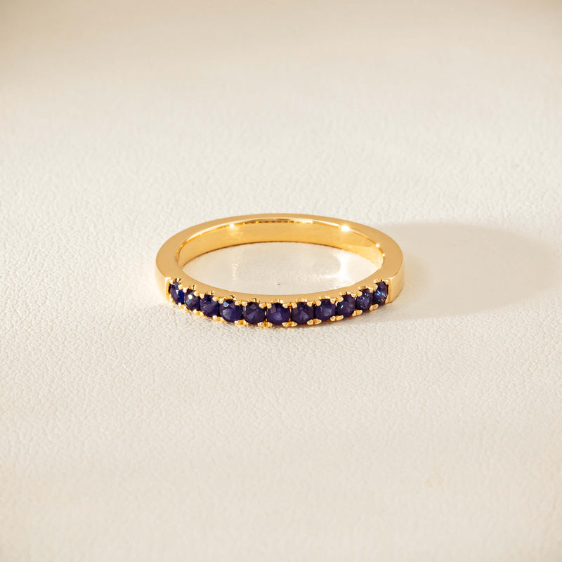 18ct Yellow Gold Sapphire Bella Band - Ring - Walker & Hall