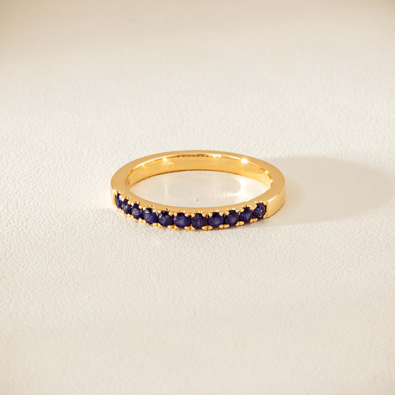 18ct Yellow Gold Sapphire Bella Band - Ring - Walker & Hall