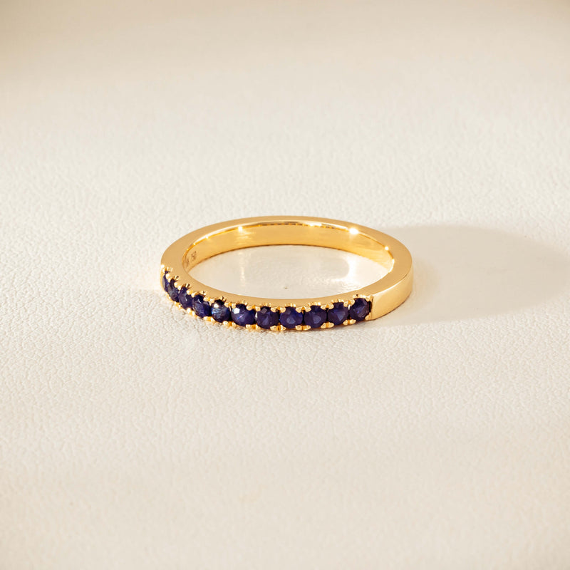 18ct Yellow Gold Sapphire Bella Band - Ring - Walker & Hall