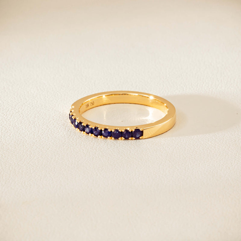 18ct Yellow Gold Sapphire Bella Band - Ring - Walker & Hall
