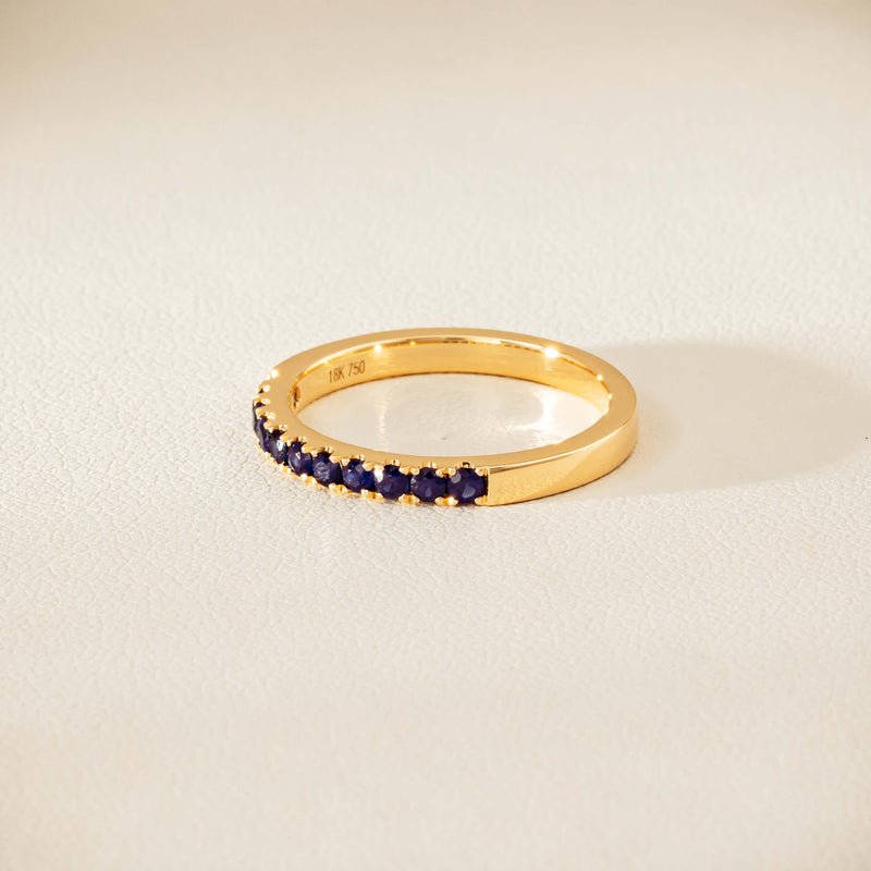 18ct Yellow Gold Sapphire Bella Band - Ring - Walker & Hall