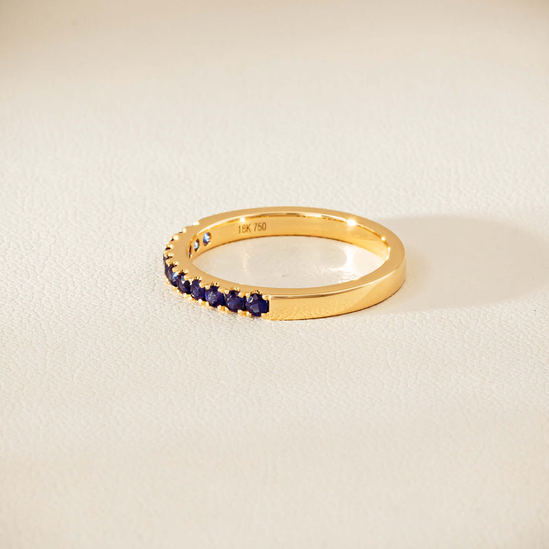 18ct Yellow Gold Sapphire Bella Band - Ring - Walker & Hall