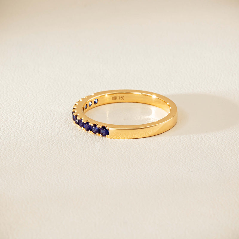 18ct Yellow Gold Sapphire Bella Band - Ring - Walker & Hall