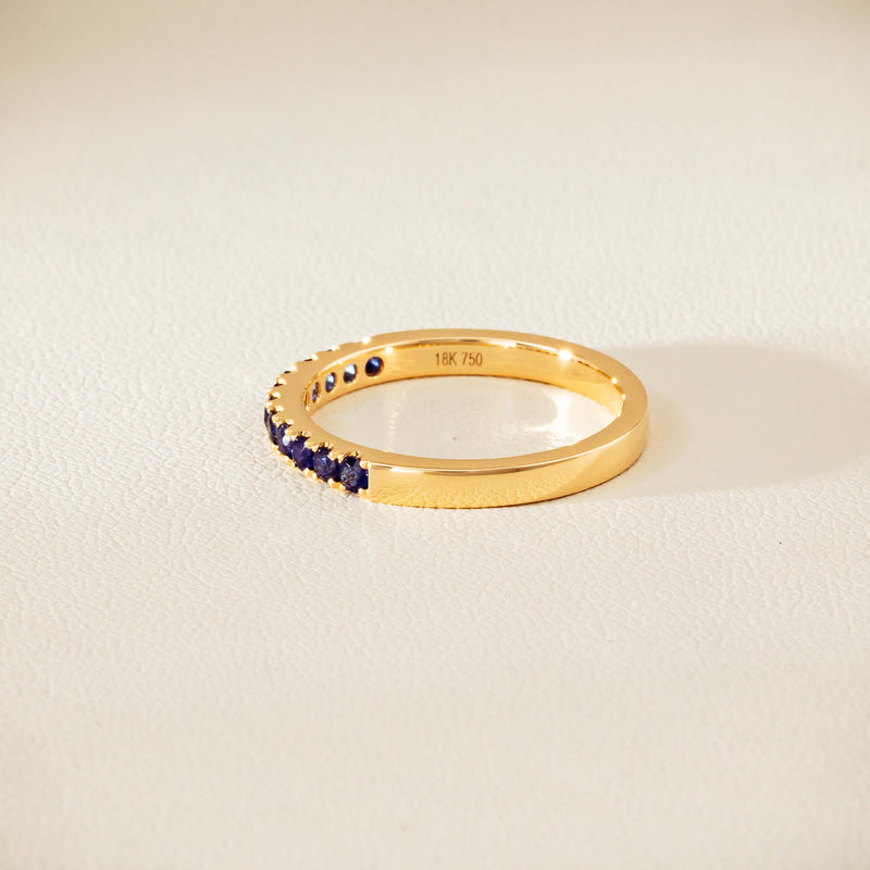 18ct Yellow Gold Sapphire Bella Band - Ring - Walker & Hall