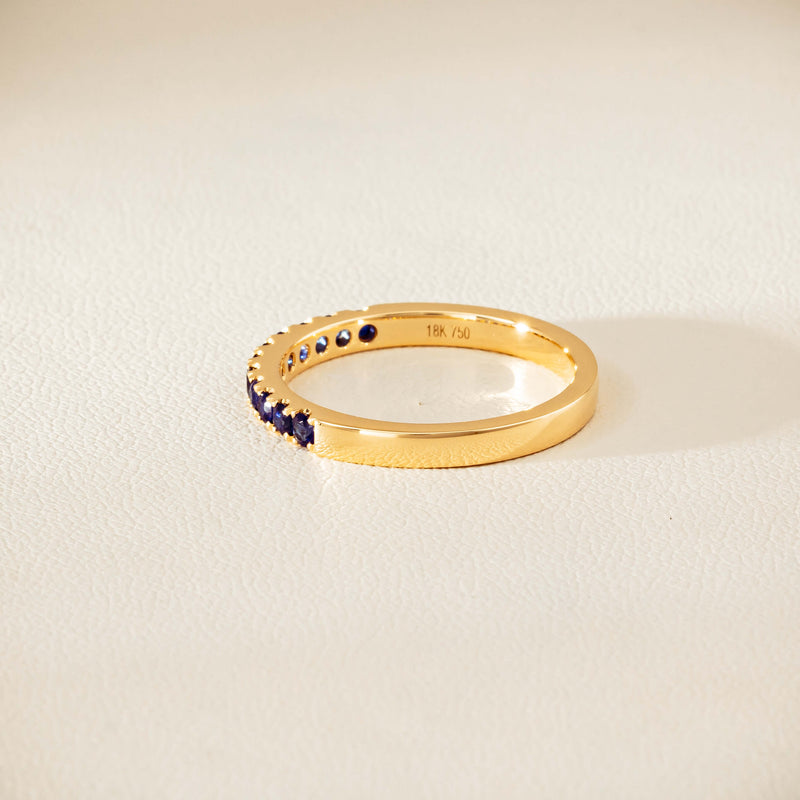 18ct Yellow Gold Sapphire Bella Band - Ring - Walker & Hall