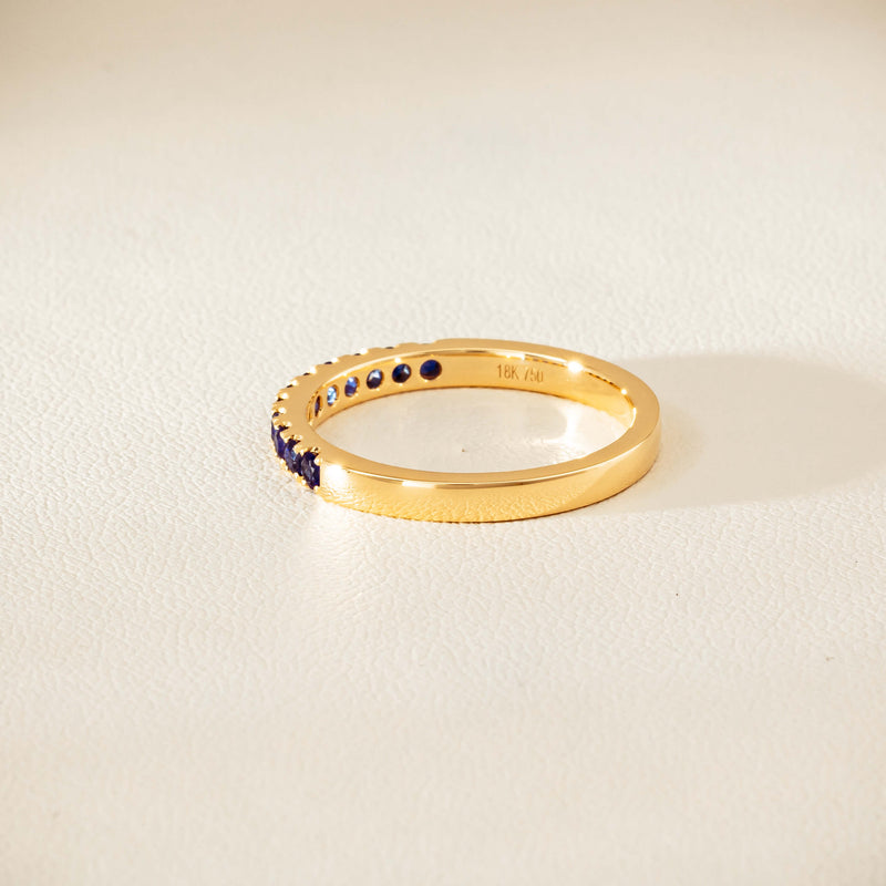 18ct Yellow Gold Sapphire Bella Band - Ring - Walker & Hall