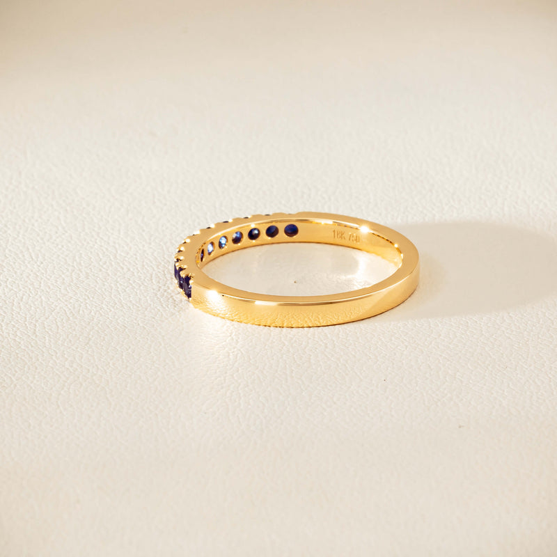 18ct Yellow Gold Sapphire Bella Band - Ring - Walker & Hall