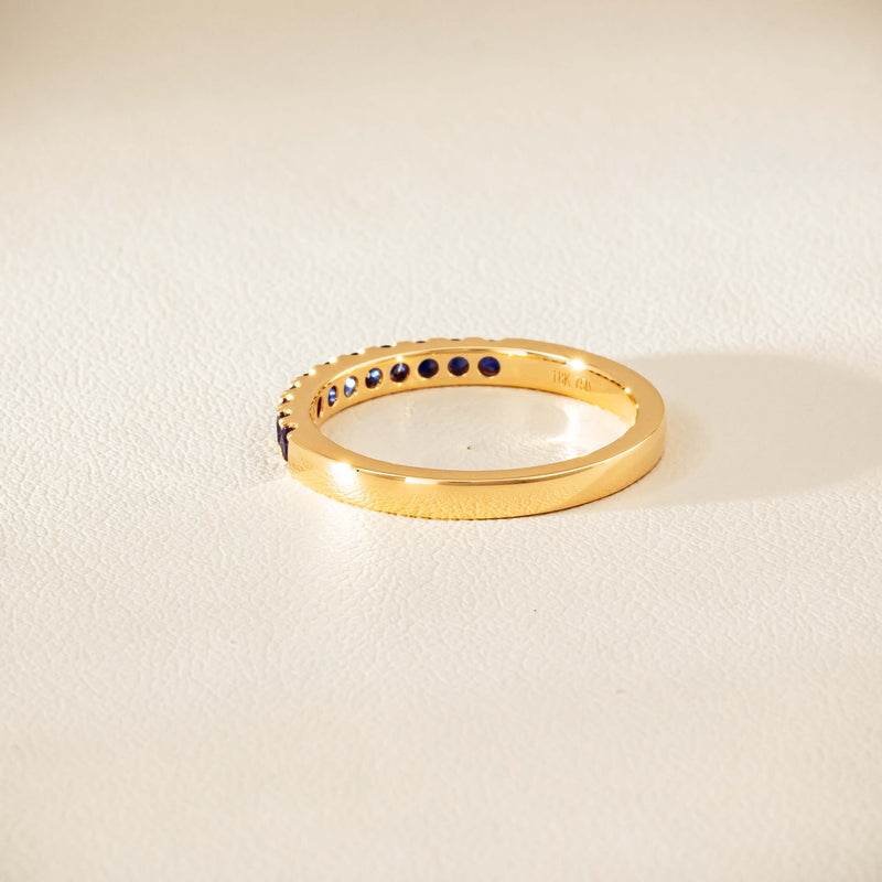 18ct Yellow Gold Sapphire Bella Band - Ring - Walker & Hall