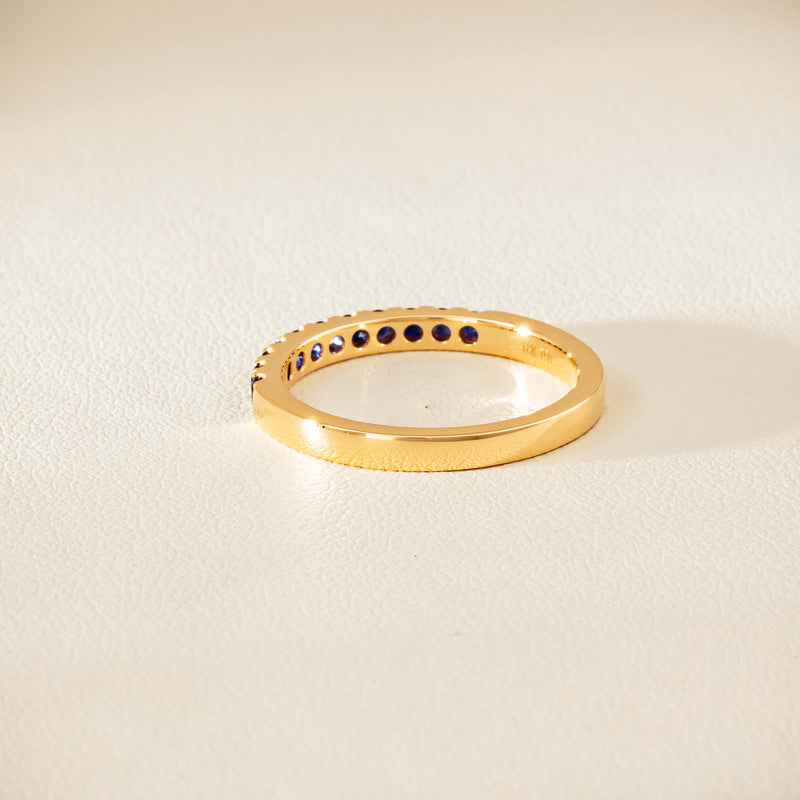 18ct Yellow Gold Sapphire Bella Band - Ring - Walker & Hall