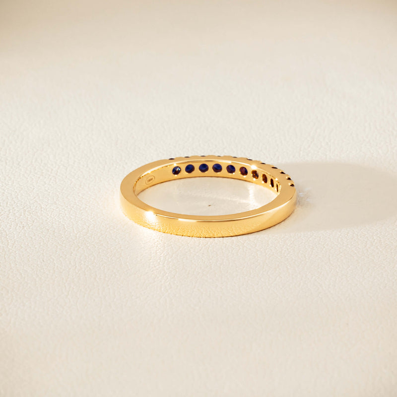 18ct Yellow Gold Sapphire Bella Band - Ring - Walker & Hall