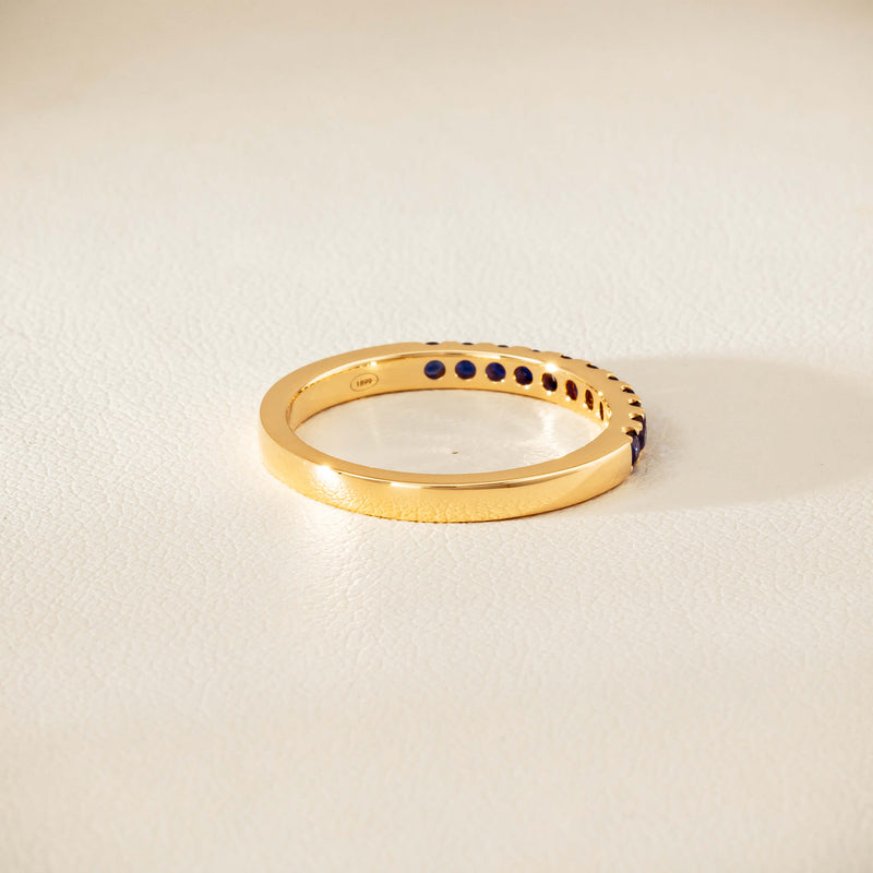 18ct Yellow Gold Sapphire Bella Band - Ring - Walker & Hall