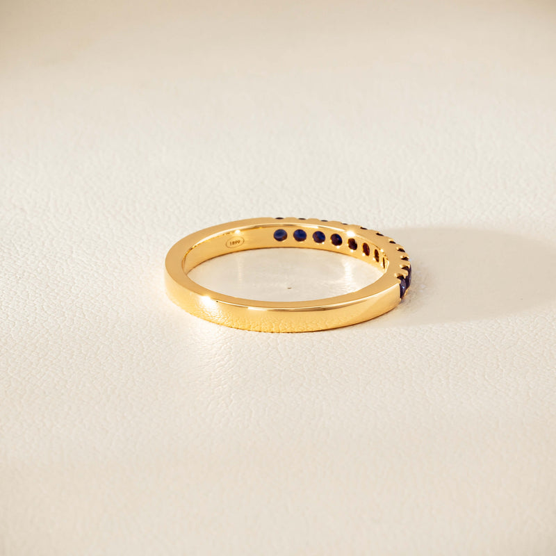 18ct Yellow Gold Sapphire Bella Band - Ring - Walker & Hall