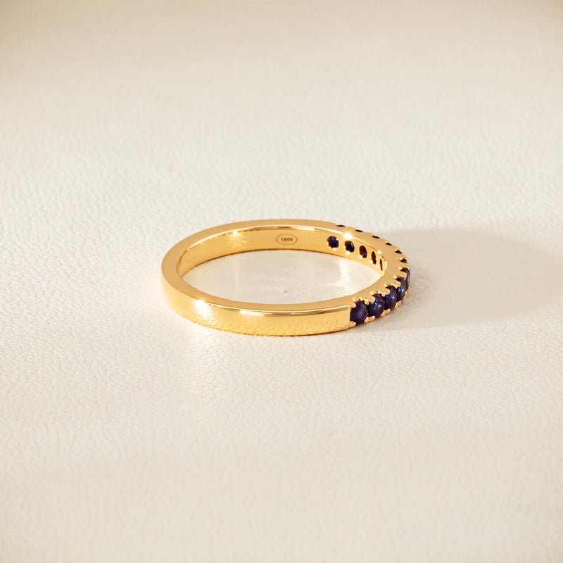 18ct Yellow Gold Sapphire Bella Band - Ring - Walker & Hall