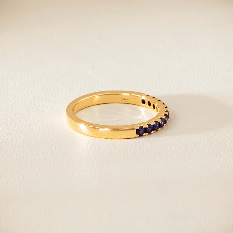 18ct Yellow Gold Sapphire Bella Band - Ring - Walker & Hall