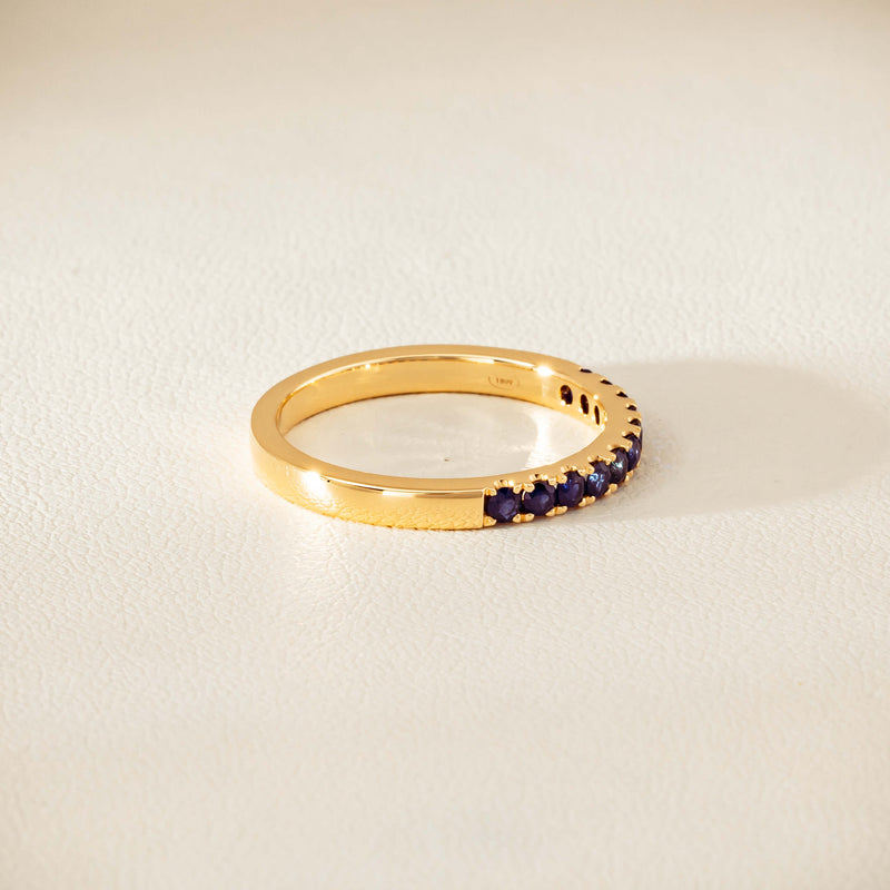 18ct Yellow Gold Sapphire Bella Band - Ring - Walker & Hall