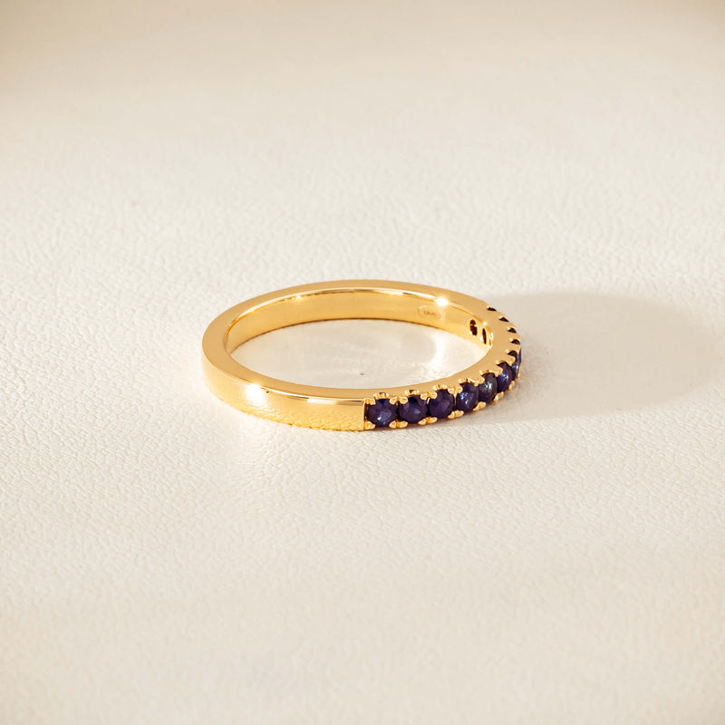 18ct Yellow Gold Sapphire Bella Band - Ring - Walker & Hall