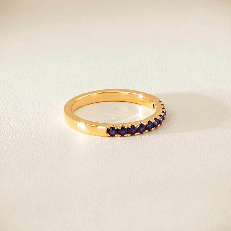 18ct Yellow Gold Sapphire Bella Band - Ring - Walker & Hall