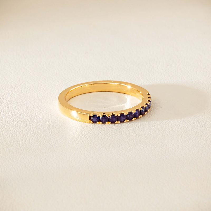18ct Yellow Gold Sapphire Bella Band - Ring - Walker & Hall