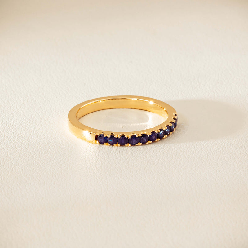18ct Yellow Gold Sapphire Bella Band - Ring - Walker & Hall