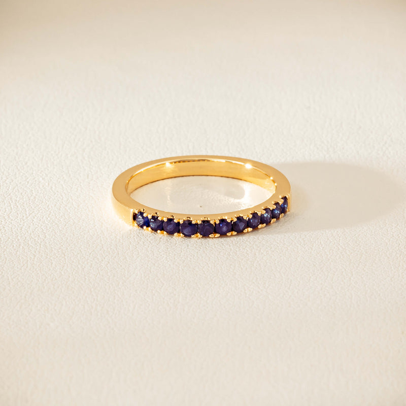 18ct Yellow Gold Sapphire Bella Band - Ring - Walker & Hall