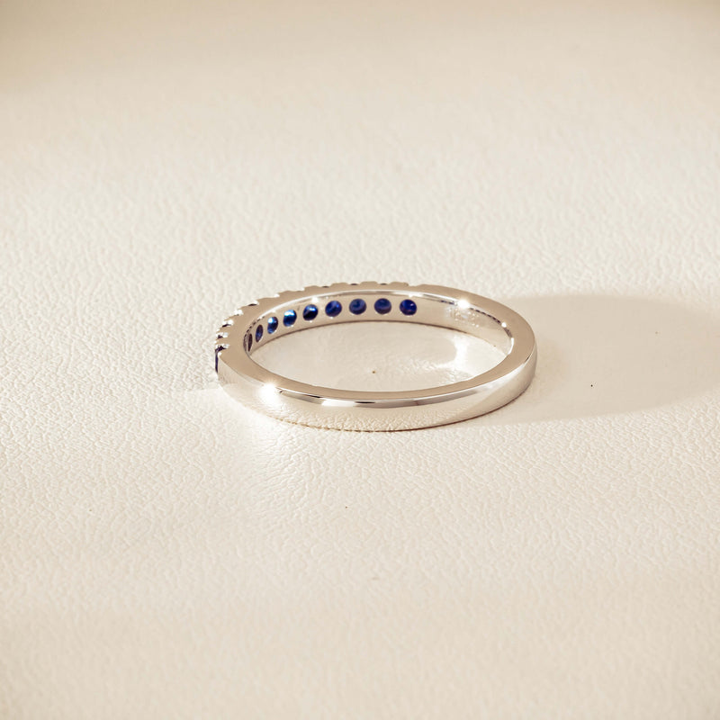 18ct White Gold Sapphire Bella Band - Ring - Walker & Hall