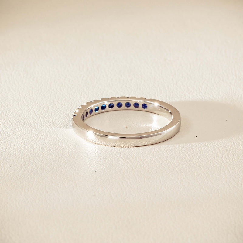 18ct White Gold Sapphire Bella Band - Ring - Walker & Hall