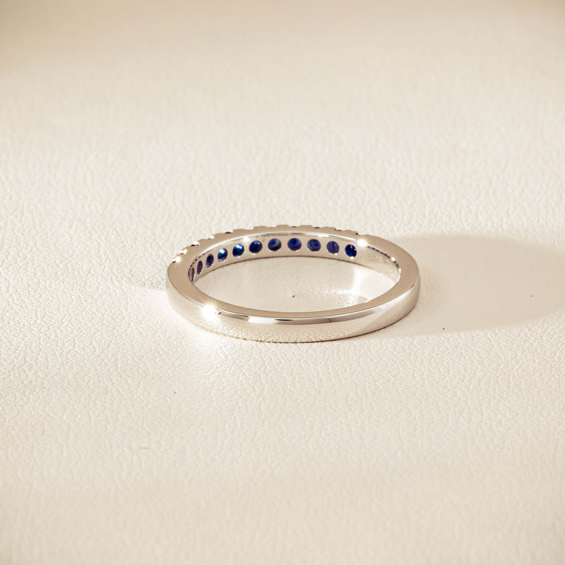 18ct White Gold Sapphire Bella Band - Ring - Walker & Hall