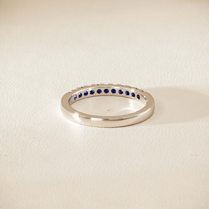 18ct White Gold Sapphire Bella Band - Ring - Walker & Hall